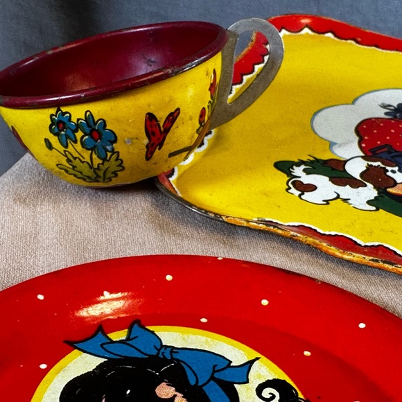 Extinct Cartoon & Mickey! Kids Play Memorabilia (Somewhat Rusty Tin Dishes!) - Picture 8 of 14